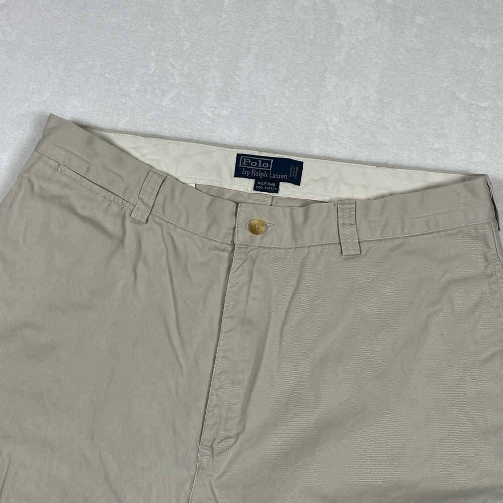 Polo Ralph Lauren Philip Pant Trousers Chinos, Tan Beige, Vintage, Mens W35 L32